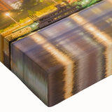 Large art depicting a serene landscape in black and white tones on canvas, suitable for bedroom decor.