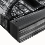 Large art, black and white landscape painting on canvas, featuring a serene tree-lined pathway, ideal for bedroom wall decor.