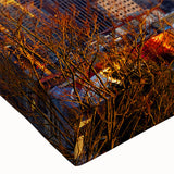 Large black and white landscape art painting on canvas, featuring a serene mountain scene, ideal for bedroom wall decor.