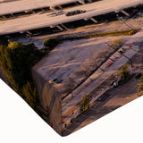 Large art canvas depicting a serene black and white landscape, ideal for bedroom wall decor.