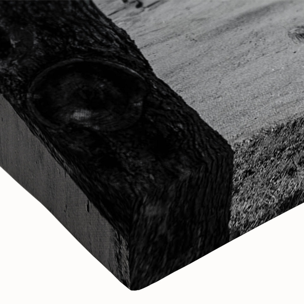 Large art depicting a serene landscape in black and white tones on canvas, suitable for bedroom decor.