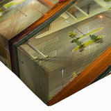 Large art featuring a black and white landscape painting on canvas, ideal for bedroom wall decor.