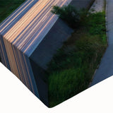 Large art depicting a serene landscape in black and white tones on canvas, suitable for bedroom wall decor.