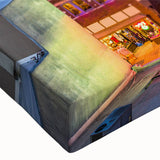 Large art depicting a serene landscape in black and white tones on canvas, suitable for bedroom wall decor.