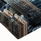 Large black and white landscape painting on canvas, featuring a serene tree-lined river, ideal for bedroom wall art.