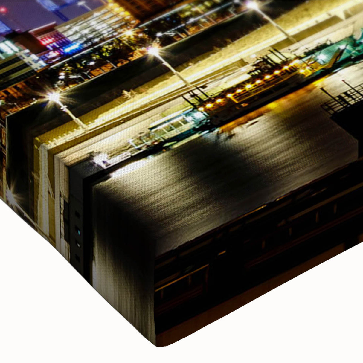 Large art depicting a serene landscape in black and white tones on canvas, suitable for bedroom wall decor.