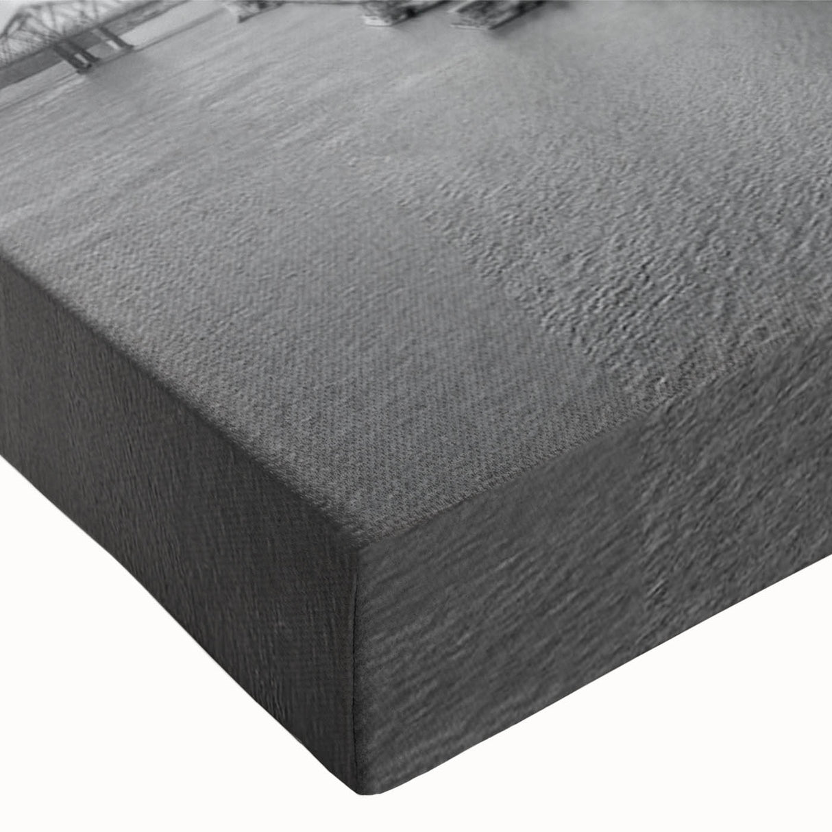 Large art black and white landscape painting on canvas, featuring serene trees, ideal for bedroom wall decor.