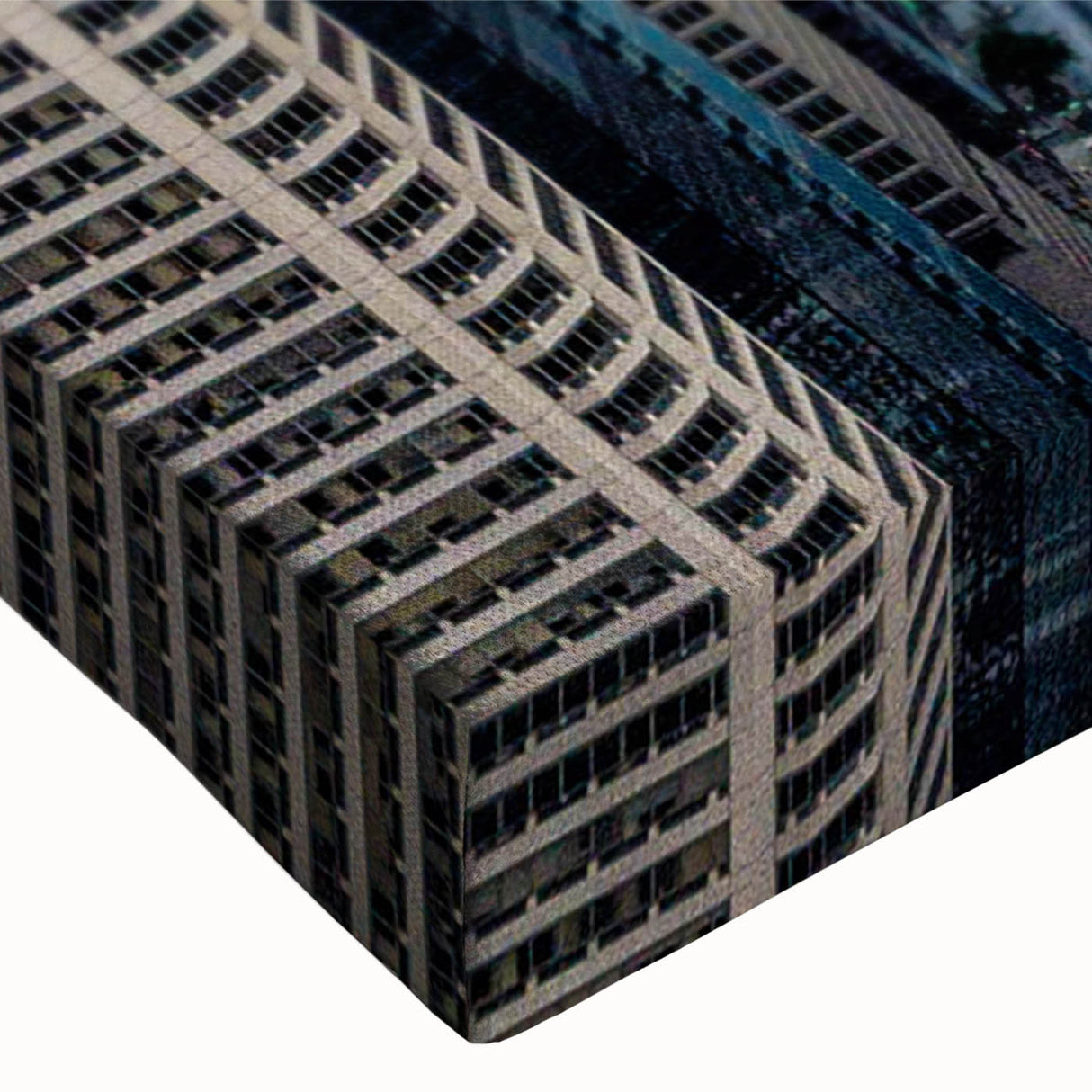 Large art featuring a black and white landscape painting on canvas, ideal for bedroom wall decor.