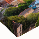 Large art depicting a serene landscape in black and white tones on canvas, suitable for bedroom wall decor.