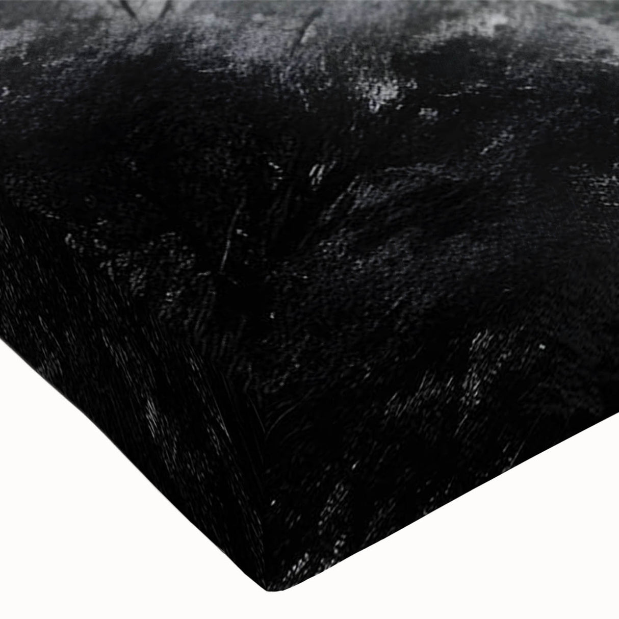 Large art depicting a black and white landscape painting on canvas, suitable for bedroom wall decor.