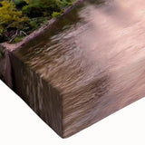 Large art depicting a black and white landscape painting on canvas, featuring muted tones, ideal for bedroom wall decor.