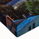 Large art depicting a serene landscape in black and white tones on canvas, ideal for bedroom wall decor.