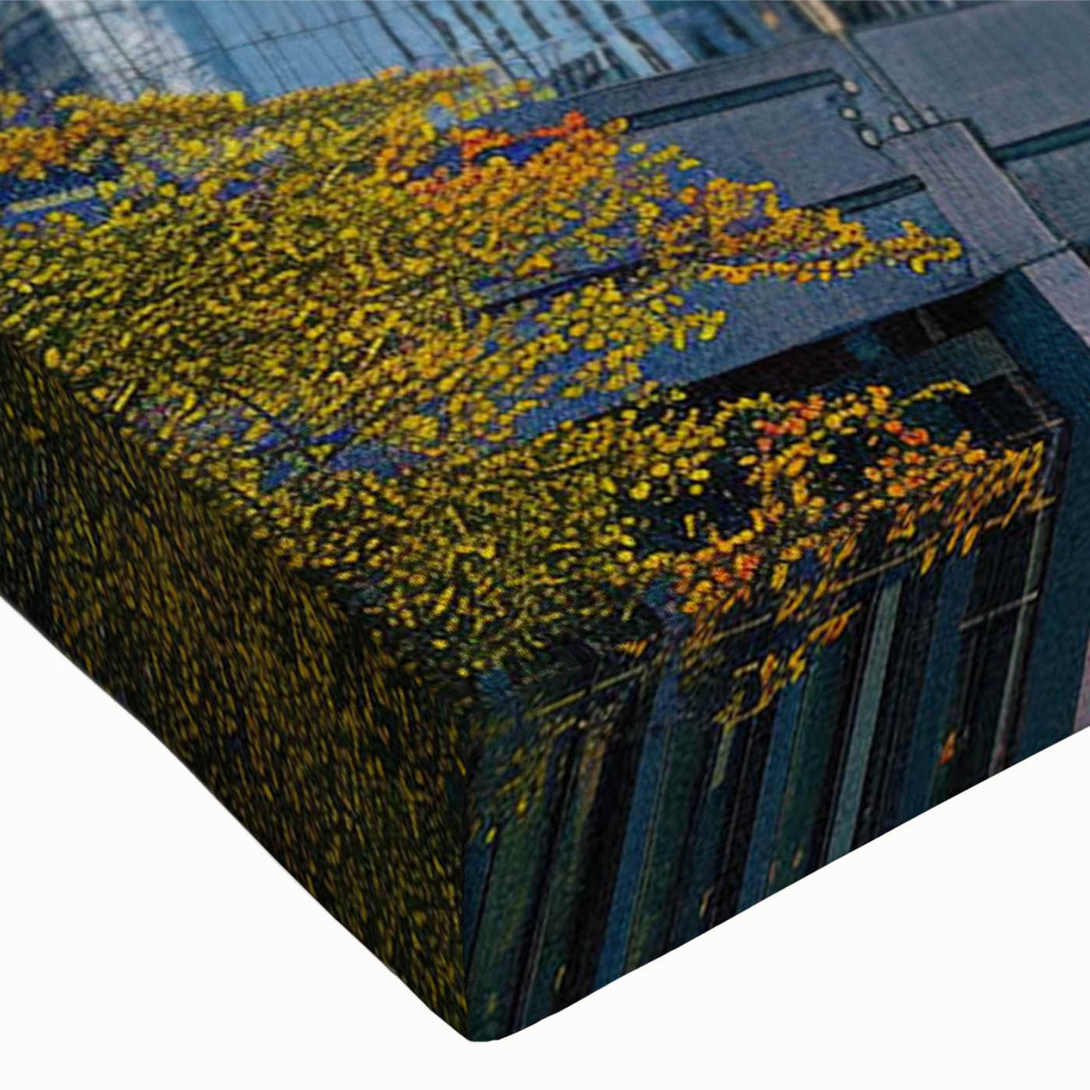 Large art print of a black and white landscape painting, depicting a serene mountain range, ideal for bedroom wall decor.