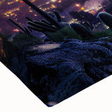 Large art canvas depicting a serene black and white landscape painting, ideal for bedroom wall decor.