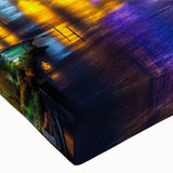 Large art featuring a black and white landscape painting on canvas, ideal for bedroom wall decor.