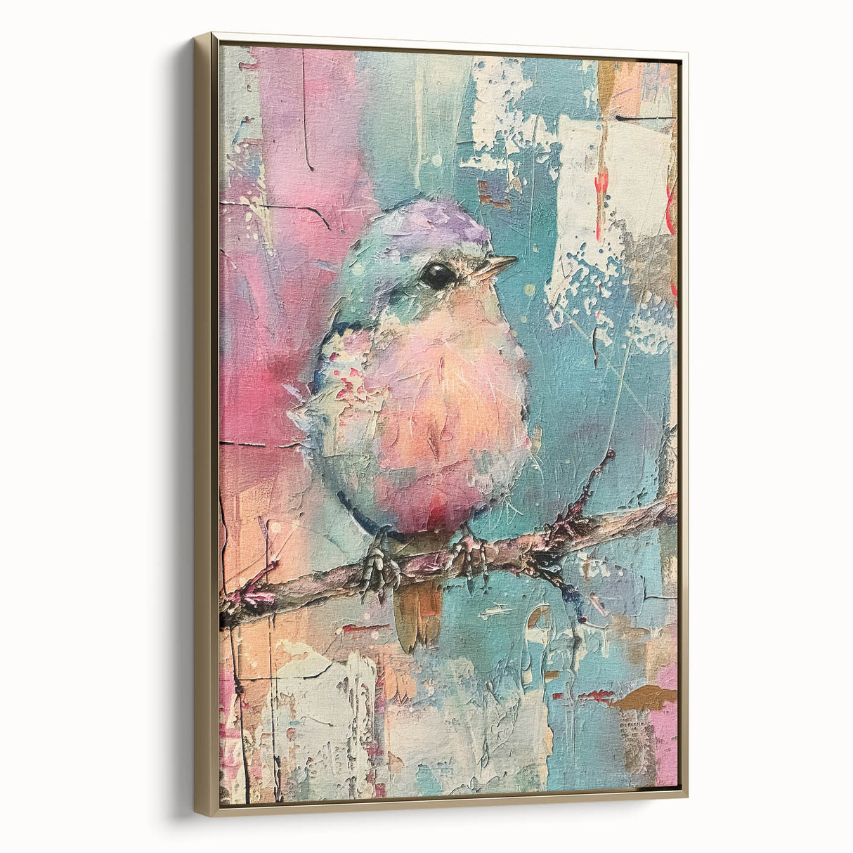 Framed canvas artwork showcasing an elegant gold side view, highlighting intricate designs and textures, perfect for modern decor in living spaces.