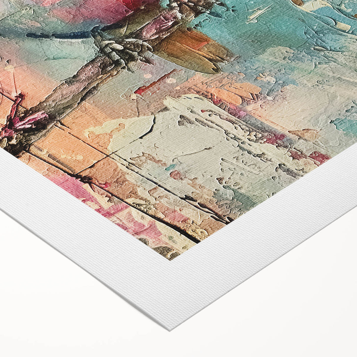 Rolled canvas showcasing vibrant African wall art design with intricate patterns, artistically packaged in a durable cardboard tube for easy transport and protection.