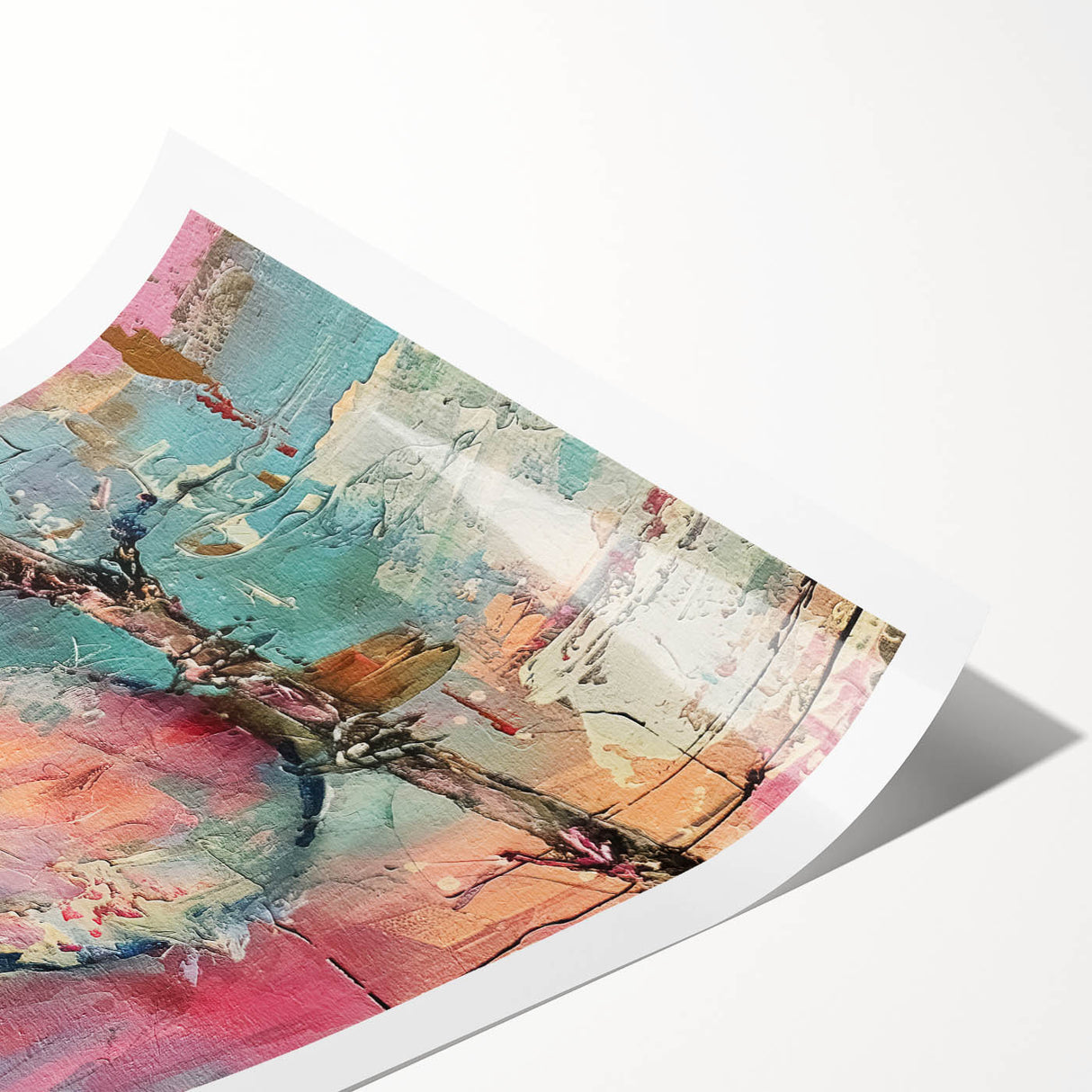 Rolled canvas print showcasing vibrant African tribal art with intricate patterns and rich colors, securely packaged in a durable cardboard tube for safe shipping.