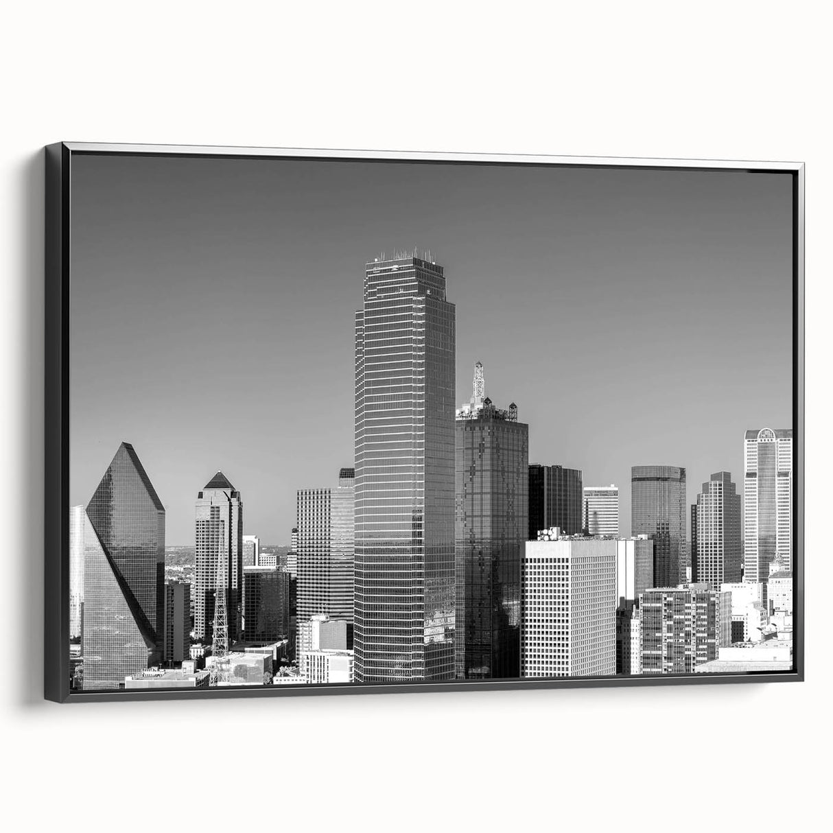 Black and white vintage poster art of a serene landscape, printed on canvas, suitable for bedroom decor.