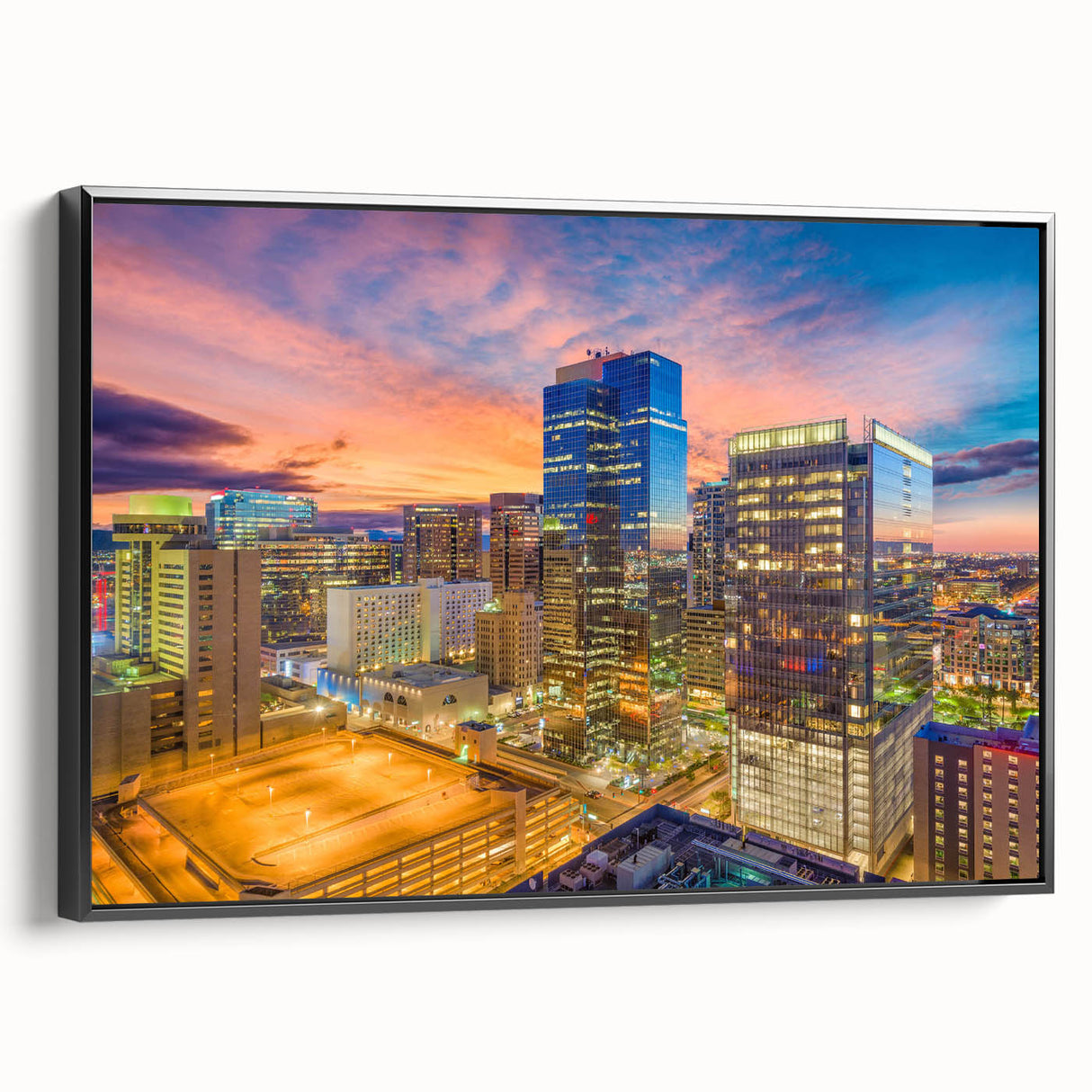 Black and white vintage poster art depicting a serene landscape, printed on canvas, suitable for bedroom wall decor.