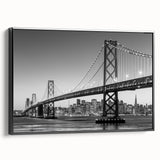 Black and white vintage poster art of a landscape, printed on framed canvas, ideal for bedroom wall decor.