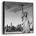 Black and white vintage poster art of a serene landscape, printed on canvas, ideal for bedroom wall decor.