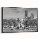 Black and white landscape painting on canvas, featuring a serene rural setting, ideal for bedroom wall decor.