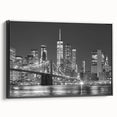 Black and white vintage poster art depicting a serene landscape, ideal for bedroom wall decor.