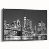 Black and white vintage poster art depicting a serene landscape, ideal for bedroom wall decor.