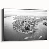 Black and white landscape art painting depicting a tranquil river scene, ideal for bedroom wall decor.