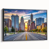 Black and white vintage poster art of a serene landscape, ideal for bedroom wall decor.