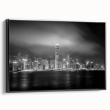 Black and white landscape art painting on canvas featuring a serene mountain scene, ideal for bedroom wall decor.