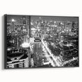 Black and white vintage poster art featuring a serene landscape, ideal for bedroom wall decor.