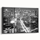 Black and white vintage poster art featuring a serene landscape, ideal for bedroom wall decor.
