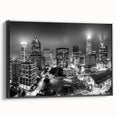Black and white vintage poster art of a mountainous landscape on canvas, ideal for bedroom wall decor.
