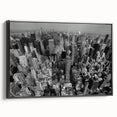 Black and white vintage poster art of a serene landscape, printed on canvas, suitable for bedroom wall decor.