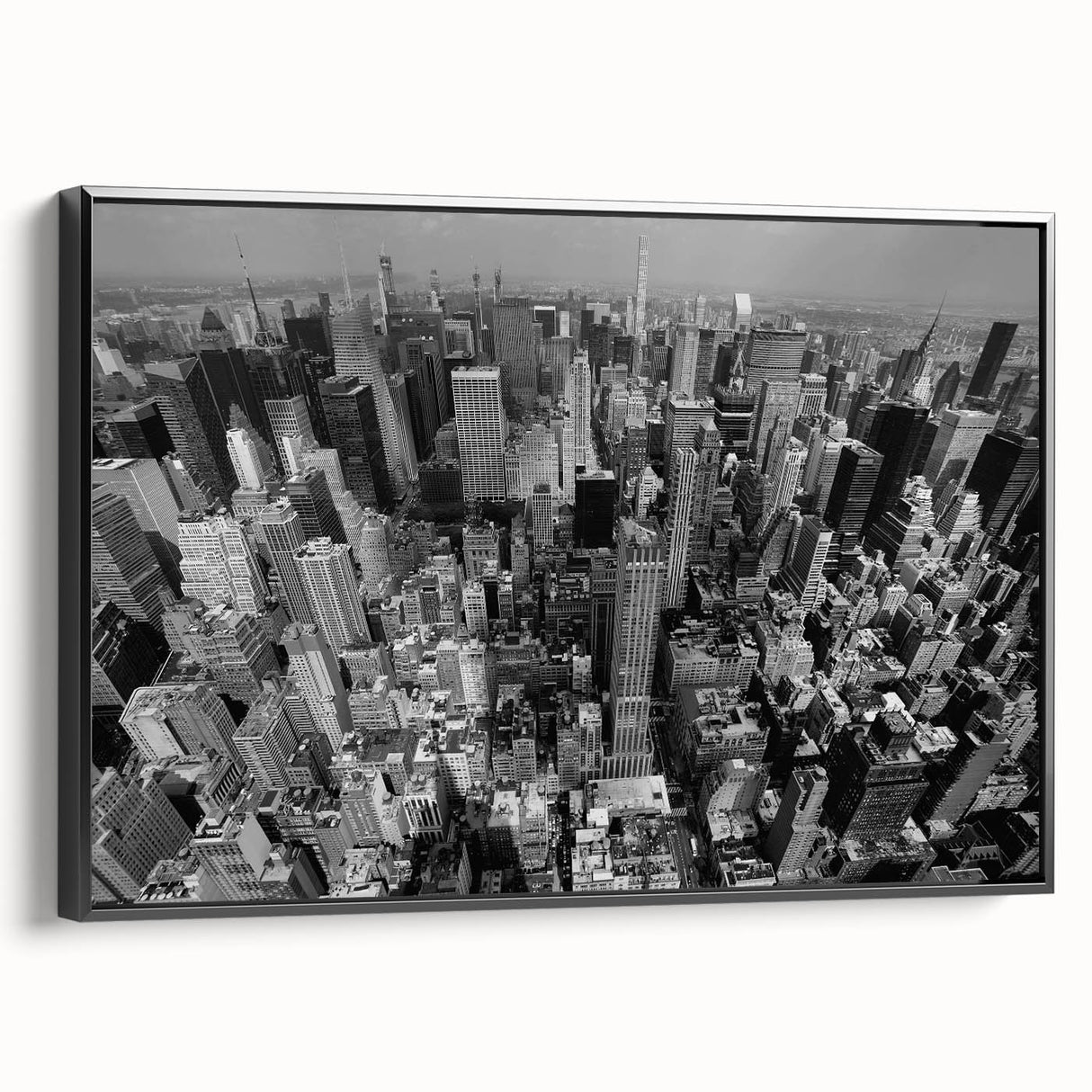 Black and white vintage poster art of a serene landscape, printed on canvas, suitable for bedroom wall decor.