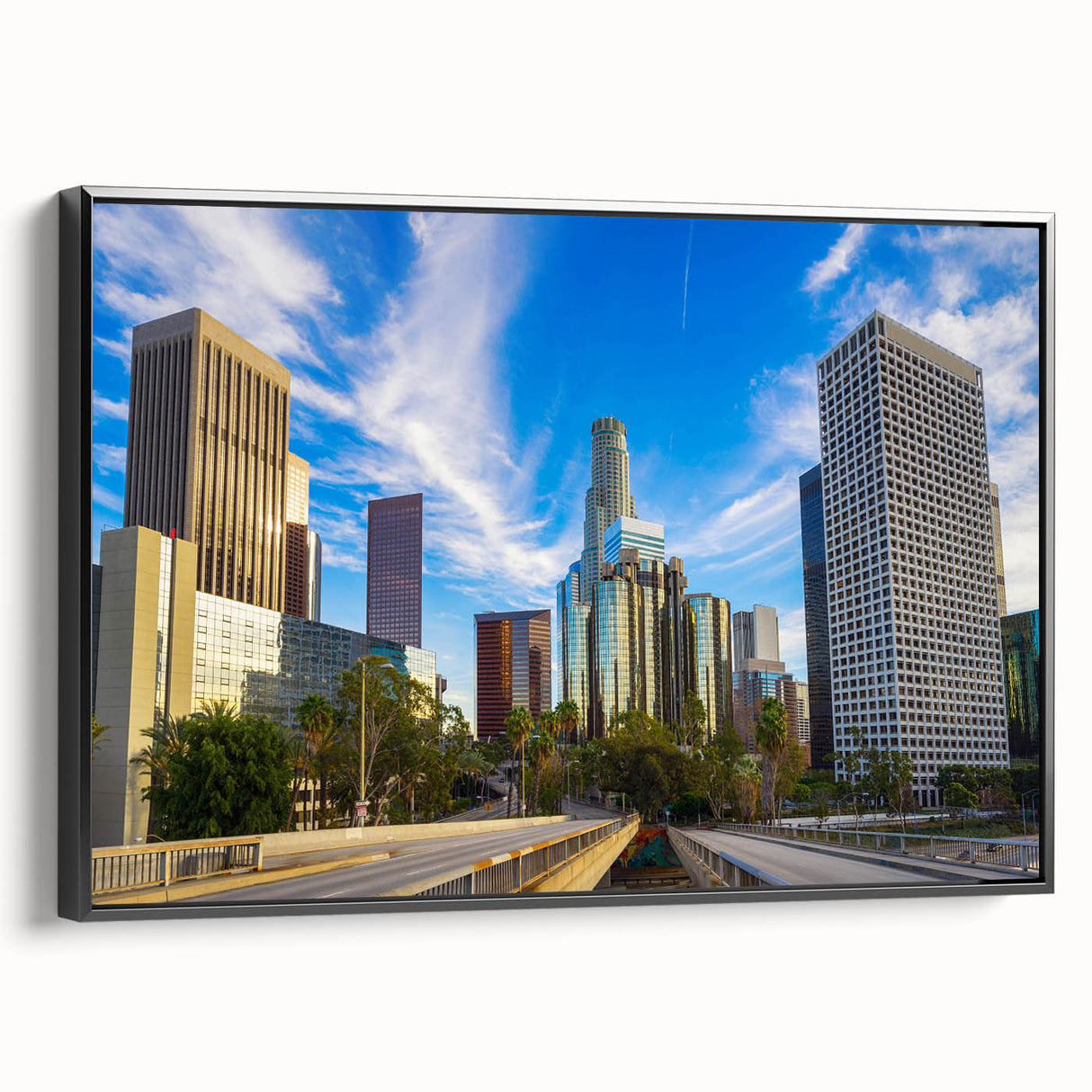 Black and white vintage poster art depicting a serene landscape, printed on canvas, suitable for bedroom decor.