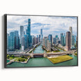Black and white vintage poster art of a serene landscape, printed on canvas, suitable for bedroom decor.