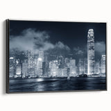 Black and white landscape painting on canvas, depicting a serene rural scene, suitable for bedroom wall decor.
