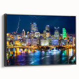 Black and white vintage poster art of a landscape, printed on framed canvas, suitable for bedroom decor.