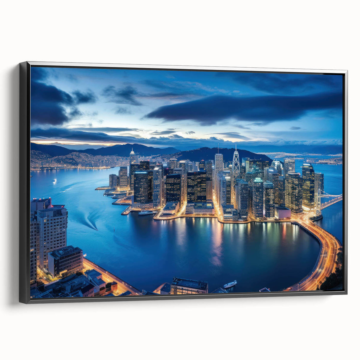 Black and white vintage poster art of a mountain landscape on canvas, suitable for bedroom wall decor.