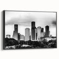 Black and white vintage poster art depicting a serene landscape, ideal for bedroom wall decor.