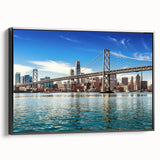 Black and white vintage poster art of a serene landscape, printed on framed canvas, ideal for bedroom decor.