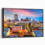 Black and white vintage poster art of a serene landscape, ideal for bedroom wall decor.