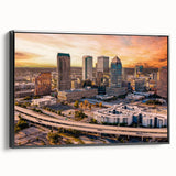 Black and white vintage poster art depicting a tranquil landscape, ideal for bedroom wall decor.