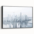 Black and white vintage poster art featuring a serene landscape, ideal for bedroom wall decor.