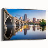 Black and white vintage poster art of a serene landscape, printed on rolled canvas, suitable for bedroom decor.