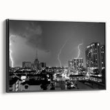 Black and white vintage poster art featuring a serene landscape, ideal for bedroom wall decor.
