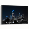 Black and white landscape art painting on canvas, featuring a vintage poster style, ideal for bedroom decor.